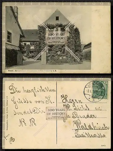 Orig. AK Kenzingen bei Freiburg im Breisgau Haushaltsschule gel. 1913