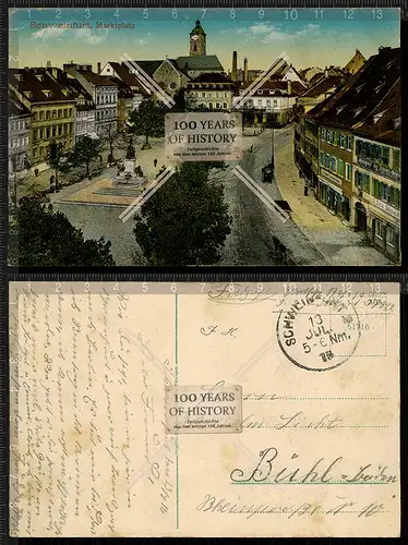 Orig. AK Schweinfurt gel. 1916