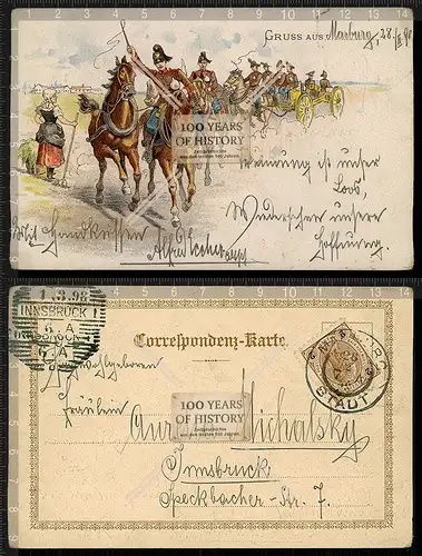 Orig. AK Marburg Österreich 1898 Innsbruck Soldaten