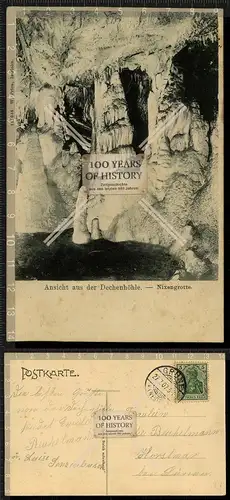 Orig. AK Iserlohn Grüne Westfalen Dechenhöhle gel. 1907