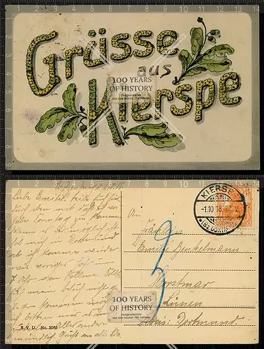 Orig. AK Kierspe Sauerland b. Arnsberg gel. 1918