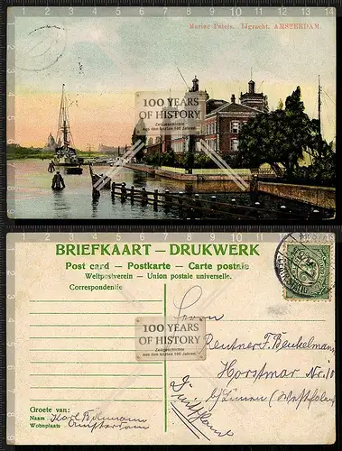 Orig. AK Amsterdam Holland gel. 1909