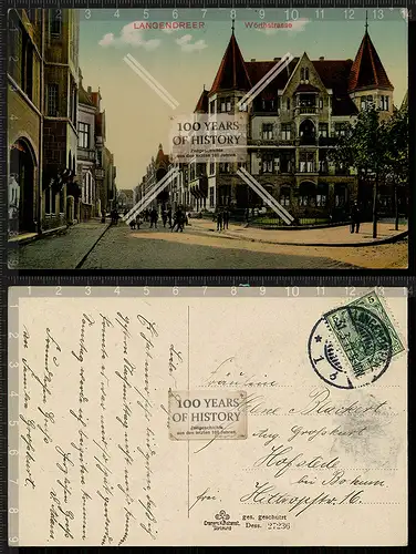 Orig. AK Langendreer Wörthstraße Bochum gel. 1911