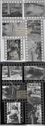 Orig. Negativ Soldaten Bildstelle Waldlager Polen Russland ca. 4x3,5 cm
