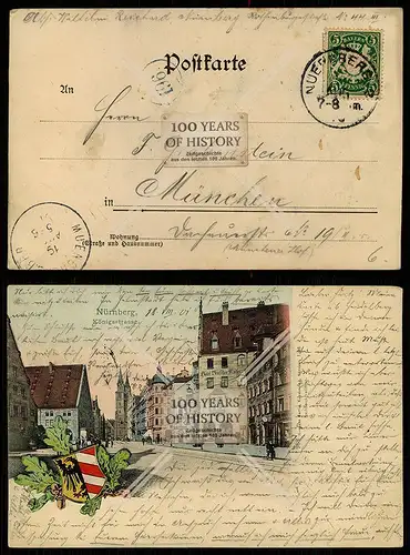 Orig. AK Nürnberg Königstraße Litho