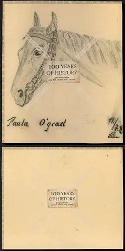 Orig. Bleistiftzeichnung Paula Ogard 1942