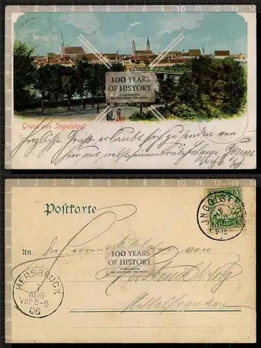 Orig. AK Ingolstadt Bayern gel. 1906