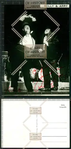 Orig. AK Autogrammkarte Rolly und Arry 1968 Zirkus Musiker