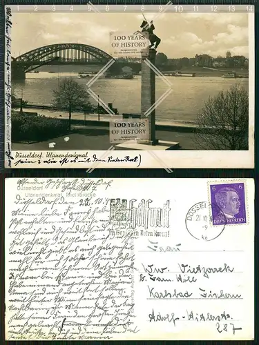 Orig. Foto AK Düsseldorf Ulanendenkmal 1941 gel.