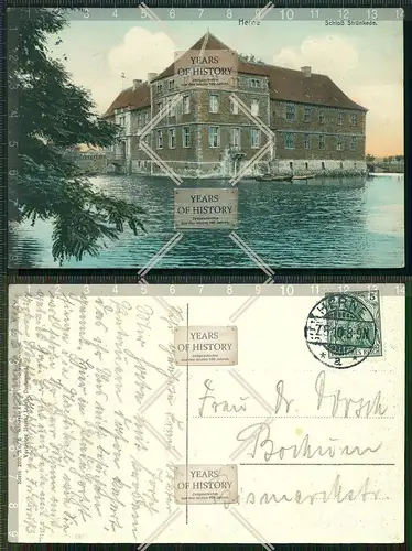 Orig. AK Herne Schloss Strünkede gel. 1910