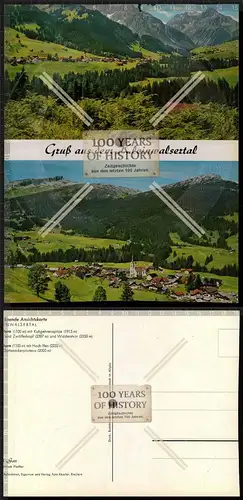 Orig.  Schallplatte auf Postkarte Kleinwalsertal Vorarlberg Österreich Allgäuer