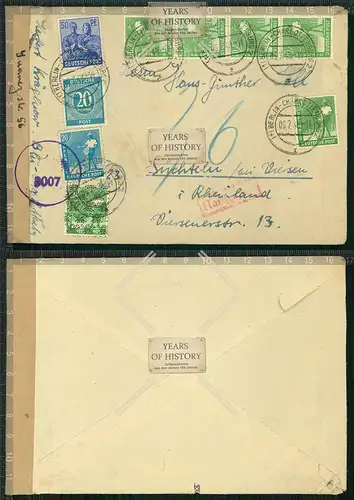 Orig. Mehrfachfrankatur 1948 Deutsche Post gel. Berlin Charlottenburg