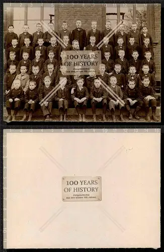 Orig. Foto 16x12cm Schule Schulklasse Mädchen Jungs Lehrer ca. 1907
