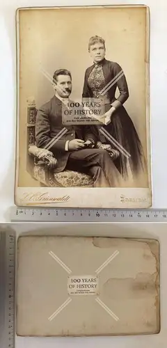 Orig. Foto 25x17cm Kabinettfoto CDV Ehepaar Bremen ca. 1895