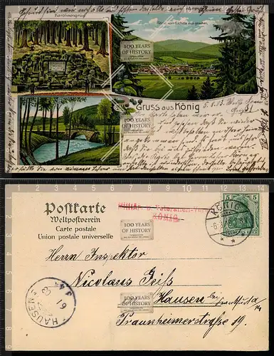 Orig. AK Bad König im Odenwald Hessen gel. 1903