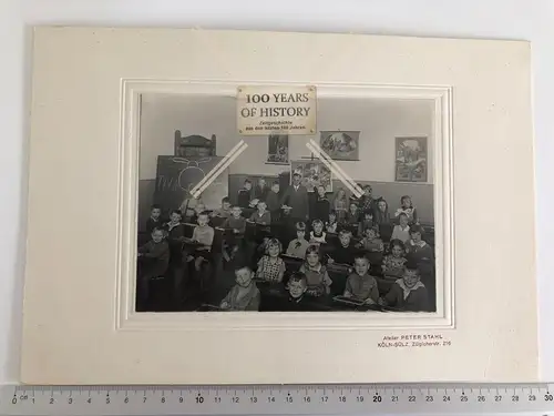Original Foto 29x20cm Köln Ossendorf Sülz o. Kalk 1930 Schulklasse Lehrer Schüle