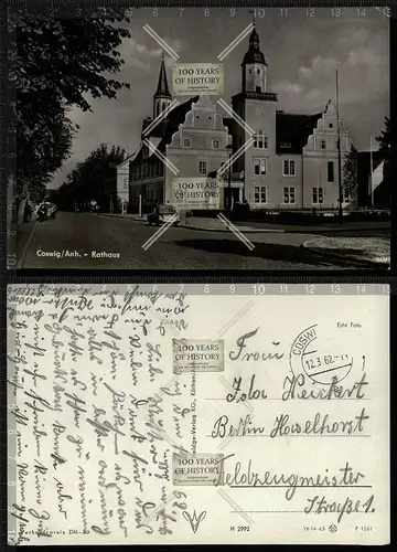 Orig. AK Coswig Anhalt Sachsen-Anhalt Rathaus