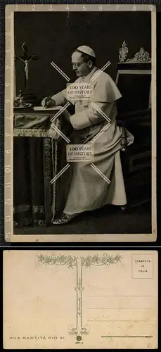 Orig. AK Papa Pio XI Papst Achille Ambrogio Damiano Ratti Rom