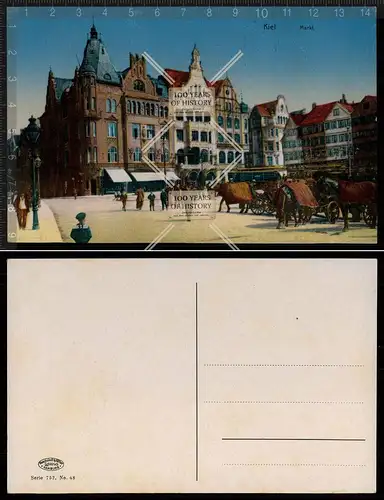 Orig. AK Kiel Schleswig-Holstein Ostsee Markt 1910