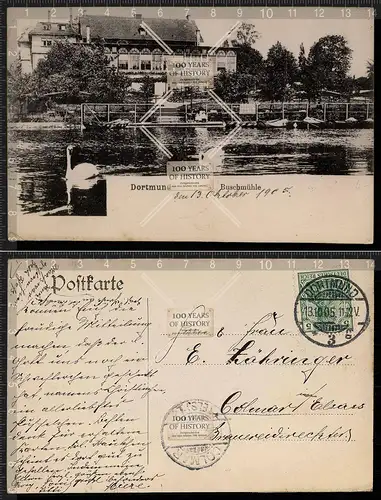 Orig. AK Buschmühle bei Dortmund 1905 gelaufen