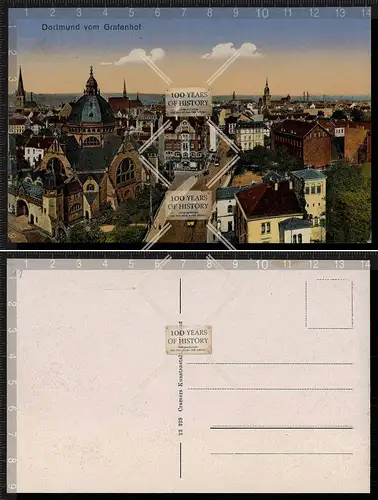 Orig. AK Dortmund Synagoge Kirche Grafenhof 1913 ca.