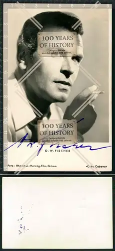 Orig. Autogrammkarte O. W. Fischer mit Unterschrift
