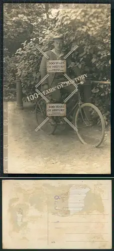 Orig. AK Fahrrad bike Frankfurt Main 1915