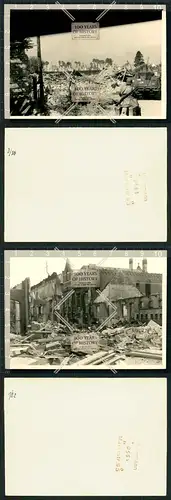 Orig. Foto zerstörte Stadt Dorf Belgien