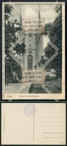 Orig. AK Danzig Gdansk Polen Klosterkirche Oliva