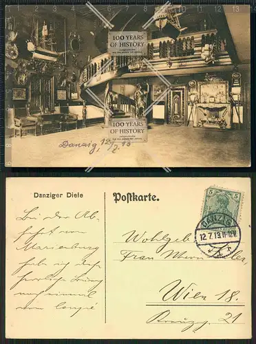 Orig. AK Gdansk Danzig Westpreußen Diele 1913