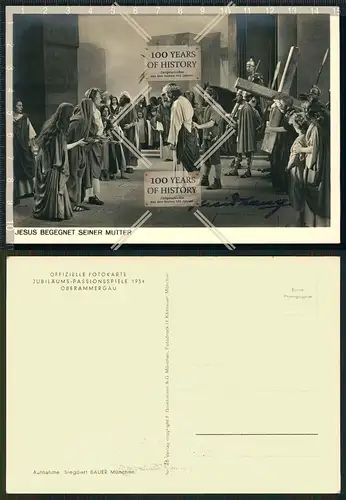 Orig. AK Autogramm Alois Lang Oberammergau 1934 Jubiläums-Passionsspiele