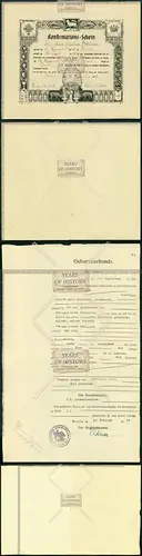 Orig. Konfirmationsschein Berlin 1919 Elias Kirche Stempel Unterschrift
