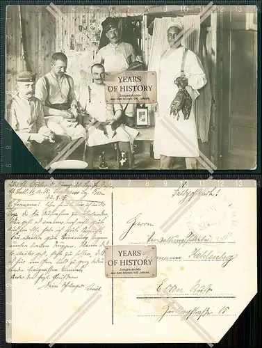 Orig. Foto AK 1.Weltkrieg Landsturm Infanterie Bataillon 1915 Stempel der Einhe