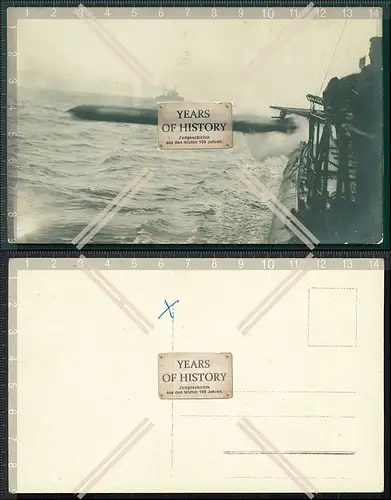Orig. Foto Torpedo Abschuss Kriegsschiffe Kaiserliche Marine