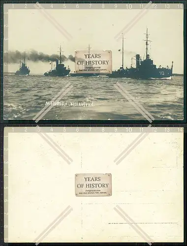 Orig. Foto M. Flottille auslaufend Kaiserliche Marine