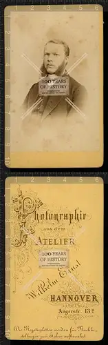 Orig. CDV Kabinettfoto Portrait Porträt Mann