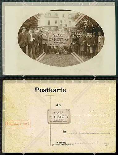 Orig. Foto AK Studentika Frankfurt Main 1907 Rittersturz fröhliches Zusammense