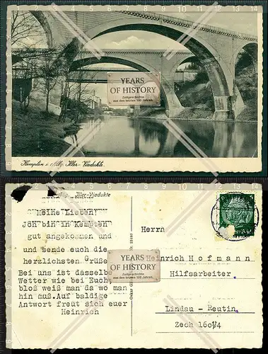 Orig. AK Kempten im Allgäu Fluss Iller Viadukte Brücken 1935 gelaufen