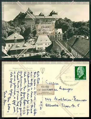 Orig. Foto AK Augustusburg im Erzgebirge Mittelsachsen Blick vom Turm der Stadt