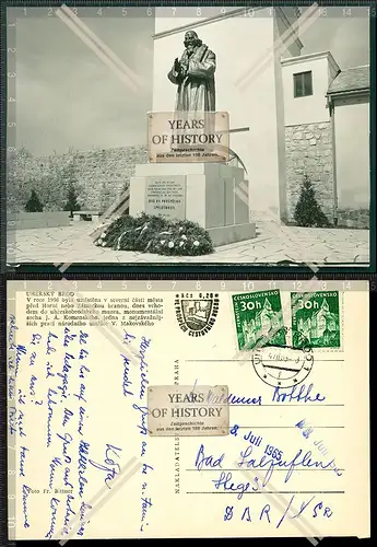 Orig. AK Uhersky Brod Pomnik Jana Amose Komenskeho Denkmal Statue Tschechoslowa