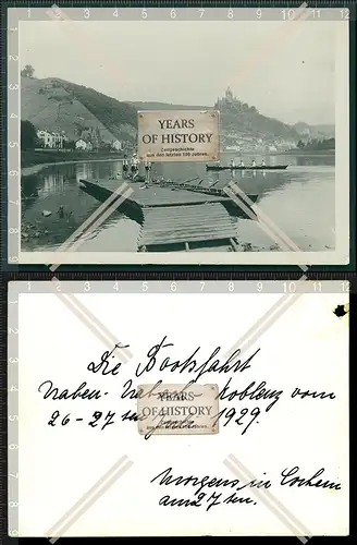 Orig. Foto Rudergesellschaft RLG Koblenz Lahnstein 1929 nach Traben-Trarbach Mo