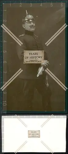 Orig. Foto  Soldat mit Pickelhaube Säbel Uniform Portepee 1911