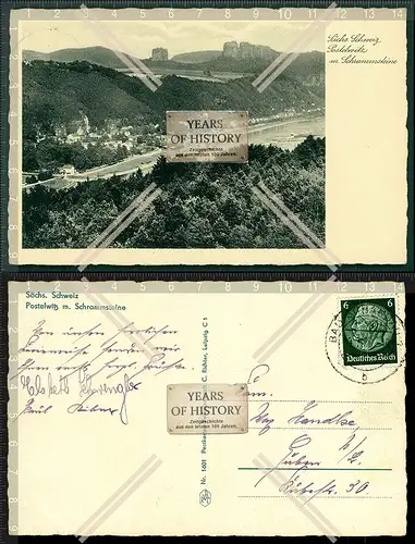 Orig. AK Postelwitz Bad Schandau Sächsische Schweiz-Osterzgebirge gel. 1936