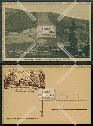 Orig. AK Auersberg Erzgebirge Wildenthal Erzgebirgskreis tschechischen Grenze b