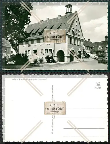 Orig. Foto AK Rathaus Oberlenningen Lenningen Kreis Nürtingen echt Foto