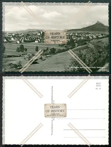 Orig. Foto AK Steinhofen Hohenzollern Hechingen Dorfansicht Bahnlinie mit Burg 