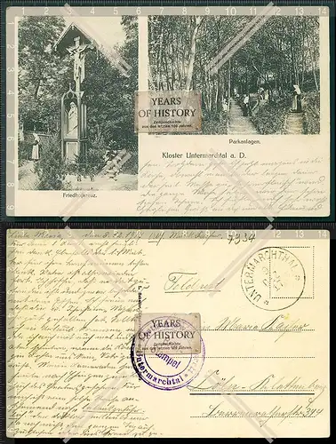 Orig. AK Kloster Untermarchtal Alb-Donau 1917 Brief Stempel Feldpost gelaufen 
