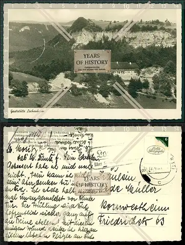 Orig. AK Balingen, Gaststätte Berghotel Lochenheim Landpoststempel 1937 gel.