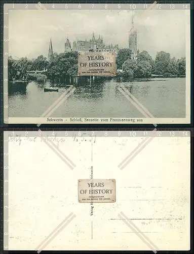 Orig. AK Schwerin 1931 Schloss Seeseite vom Franzosenweg aus Mecklenburg-Vorpom