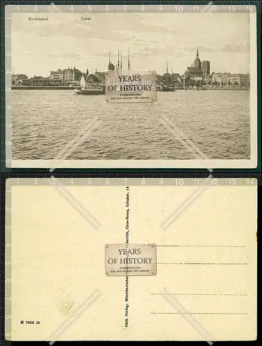 Orig. AK Stralsund Hafen Boote Mecklenburg-Vorpommern Rügen 1916